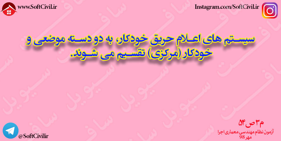 فلش کارت مبحث ۳ – اعلام حریق خودکار